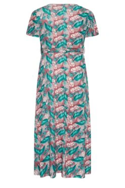 YOURS - Robe Maxi Cache-Coeur Verte & Rose Feuilles Tropicales Volanté 15 YOURS - Robe Maxi Cache-Coeur Verte & Rose Feuilles Tropicales Volanté -GrandeTendance Boutique eab97b85 0747 47 302160 Y