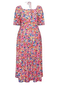 LIMITED COLLECTION - Robe Maxi Rose & Bleue Floral Manches Courtes -GrandeTendance Boutique eb2953b4 3d72 4a 215758 Y