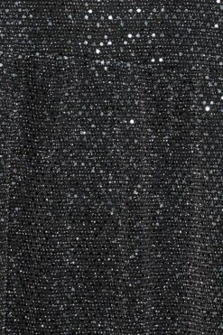 Robe Midi Noire & Argentée Smocké Pailletté -GrandeTendance Boutique ebff7e1e 2e77 49 137250 Z