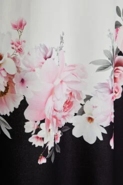 YOURS LONDON - Robe Blanche Bordure Noire & Floral -GrandeTendance Boutique ed79433a f8c3 4e 161474 Z