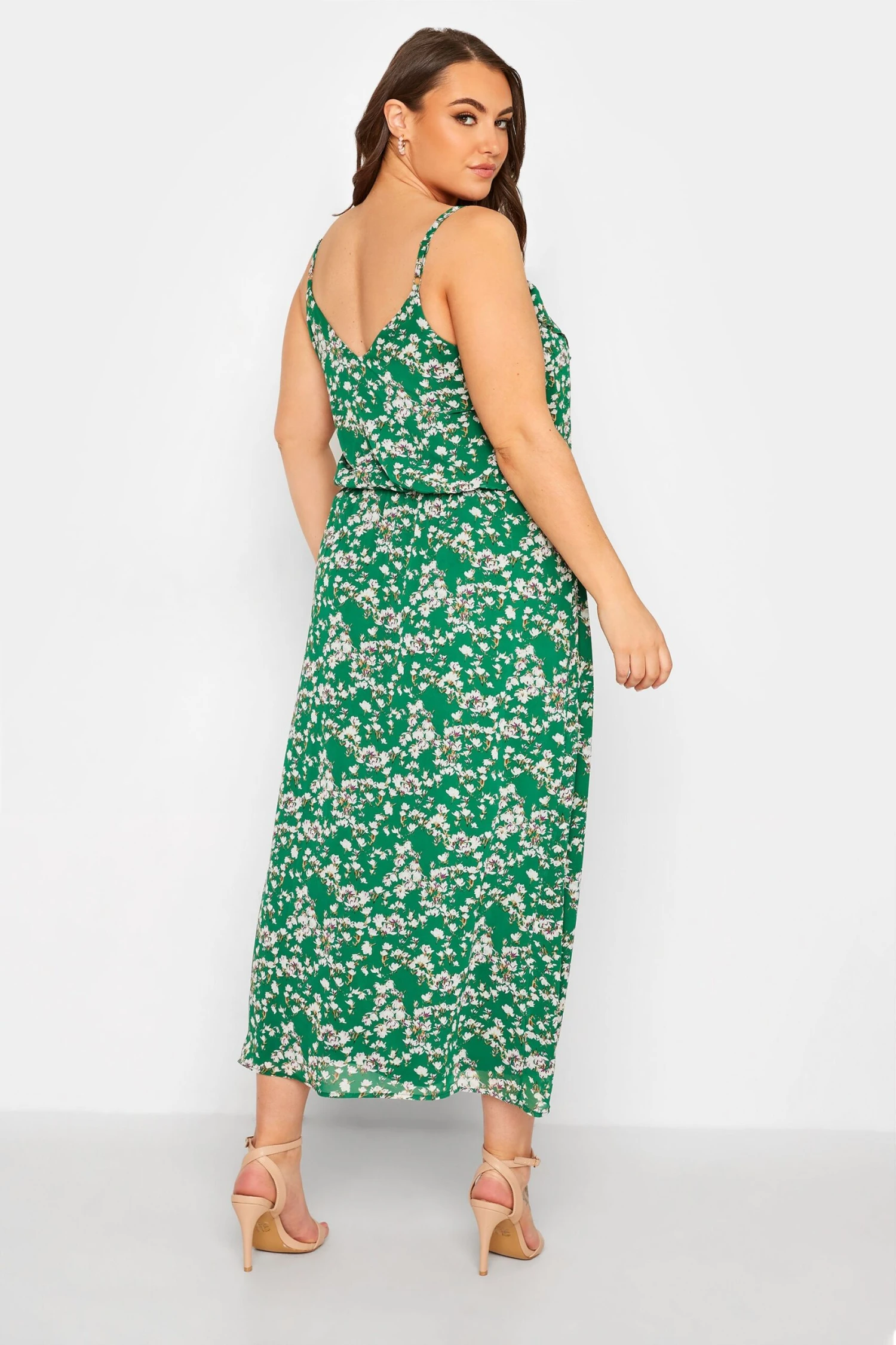 YOURS LONDON - Robe Verte Floral Volanté En Maxi 5 YOURS LONDON - Robe Verte Floral Volanté En Maxi – Image 3