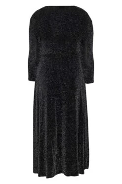 YOURS LONDON - Robe Noire & Argentée Paillettée Longueur Maxi -GrandeTendance Boutique ee663cba e064 44 161640 Y