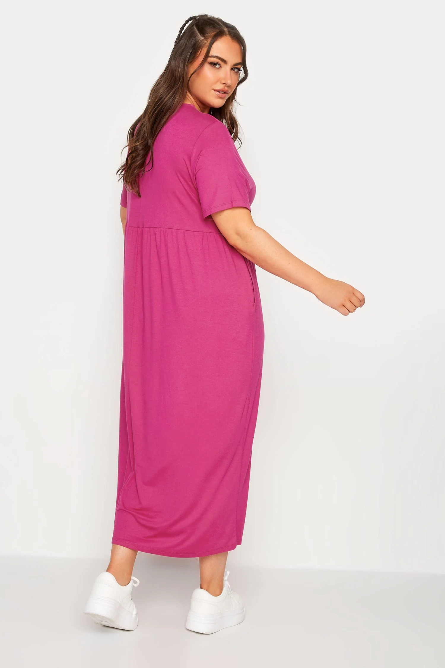 LIMITED COLLECTION - Robe Rose Framboise Longue Maxi 6 LIMITED COLLECTION - Robe Rose Framboise Longue Maxi – Image 4