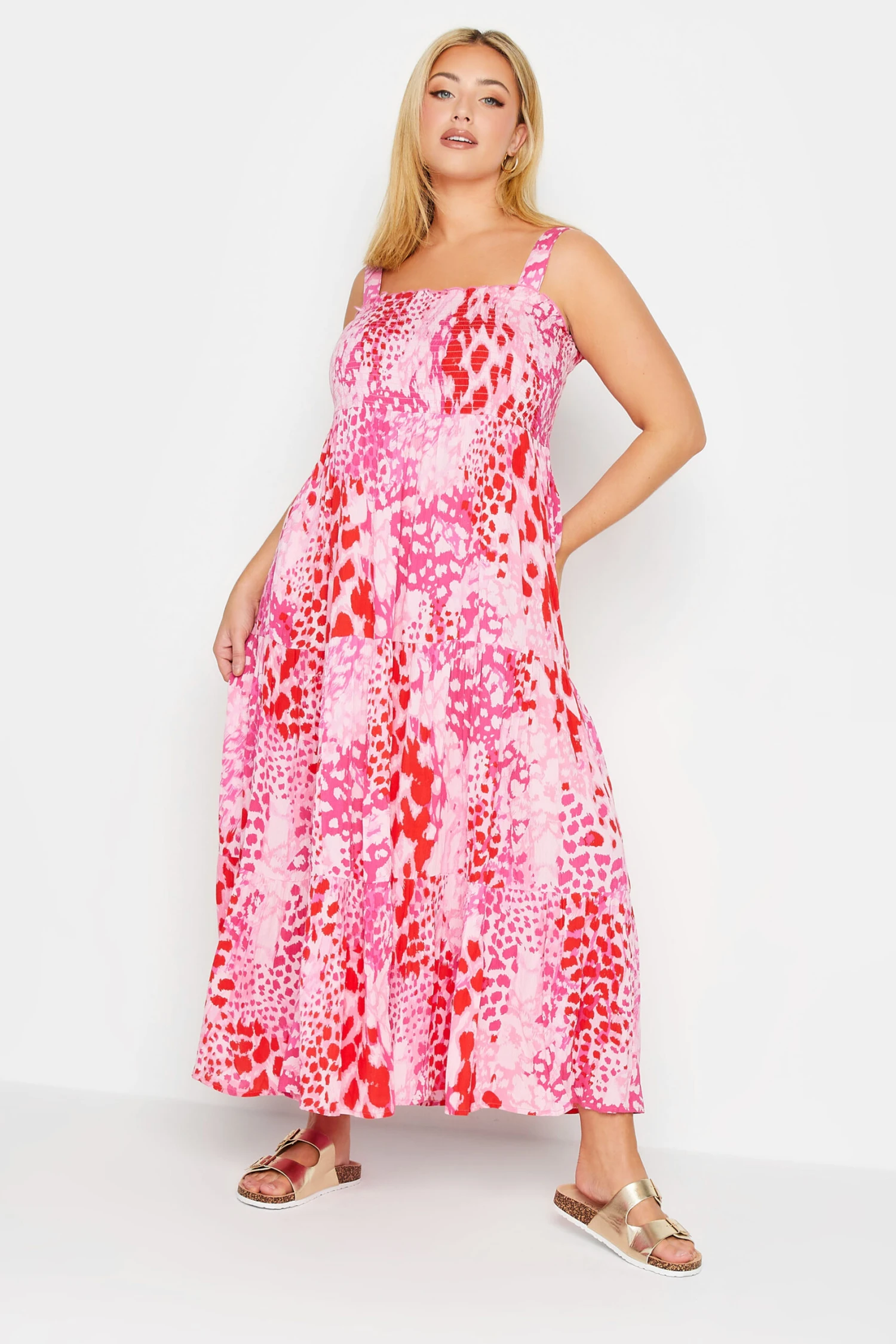 YOURS - Robe D'été Maxi Rose & Rouge Imprimé Animal 3 YOURS - Robe D'été Maxi Rose & Rouge Imprimé Animal