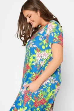 YOURS - Robe Bleue & Jaune Plissée Floral 12 YOURS - Robe Bleue & Jaune Plissée Floral -GrandeTendance Boutique ef1beed3 fc5a 4b 301000 D