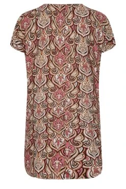YOURS - Robe Marron Paisley Coupe Droite -GrandeTendance Boutique f0692d25 0f9d 43 137531 Y