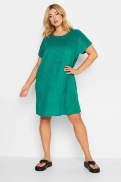 YOURS - Robe-T-Shirt De Plage Séchante Verte Turquoise -GrandeTendance Boutique f0d62e91 2ce4 4b 150341 B