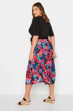 YOURS LONDON - Robe Noire & Rose Tropical Cache-Coeur -GrandeTendance Boutique f0e631bb f5a6 4d 162220 D