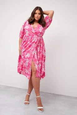 LIMITED COLLECTION - Robe Midaxi Rose Floral Blanc Cache-Coeur -GrandeTendance Boutique f40a7270 b195 47 215505 L2