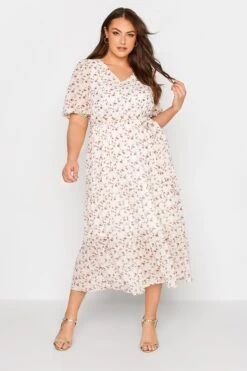 YOURS LONDON - Robe Maxi Blanche Smocké Petite Fleurs -GrandeTendance Boutique f4d407c1 3eea 4a 161124 A