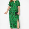 YOURS LONDON - Robe Verte Imprimé Zébré -GrandeTendance Boutique f54181db 5336 4c 161590 B