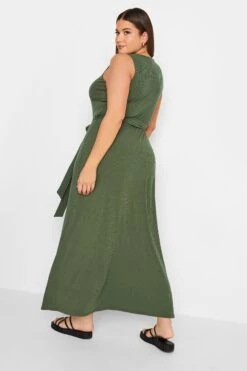 YOURS - Robe Verte Kaki Boutonnée Maxi En Jersey -GrandeTendance Boutique f605fb62 e98c 46 137542 C