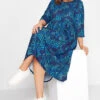 LIMITED COLLECTION - Robe Bleue Smocké Léopard -GrandeTendance Boutique f7cfd4a5 9220 49 215166 A