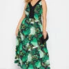 YOURS LONDON - Robe En Jersey Maxi Verte Papillons -GrandeTendance Boutique f803d1a6 aba4 42 162185 A
