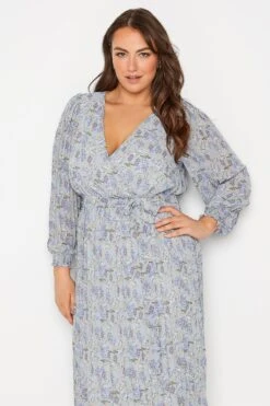 YOURS LONDON - Robe Bleue Pastel Design Cache-Coeur Floral -GrandeTendance Boutique f8341789 5fb5 45 161193 D