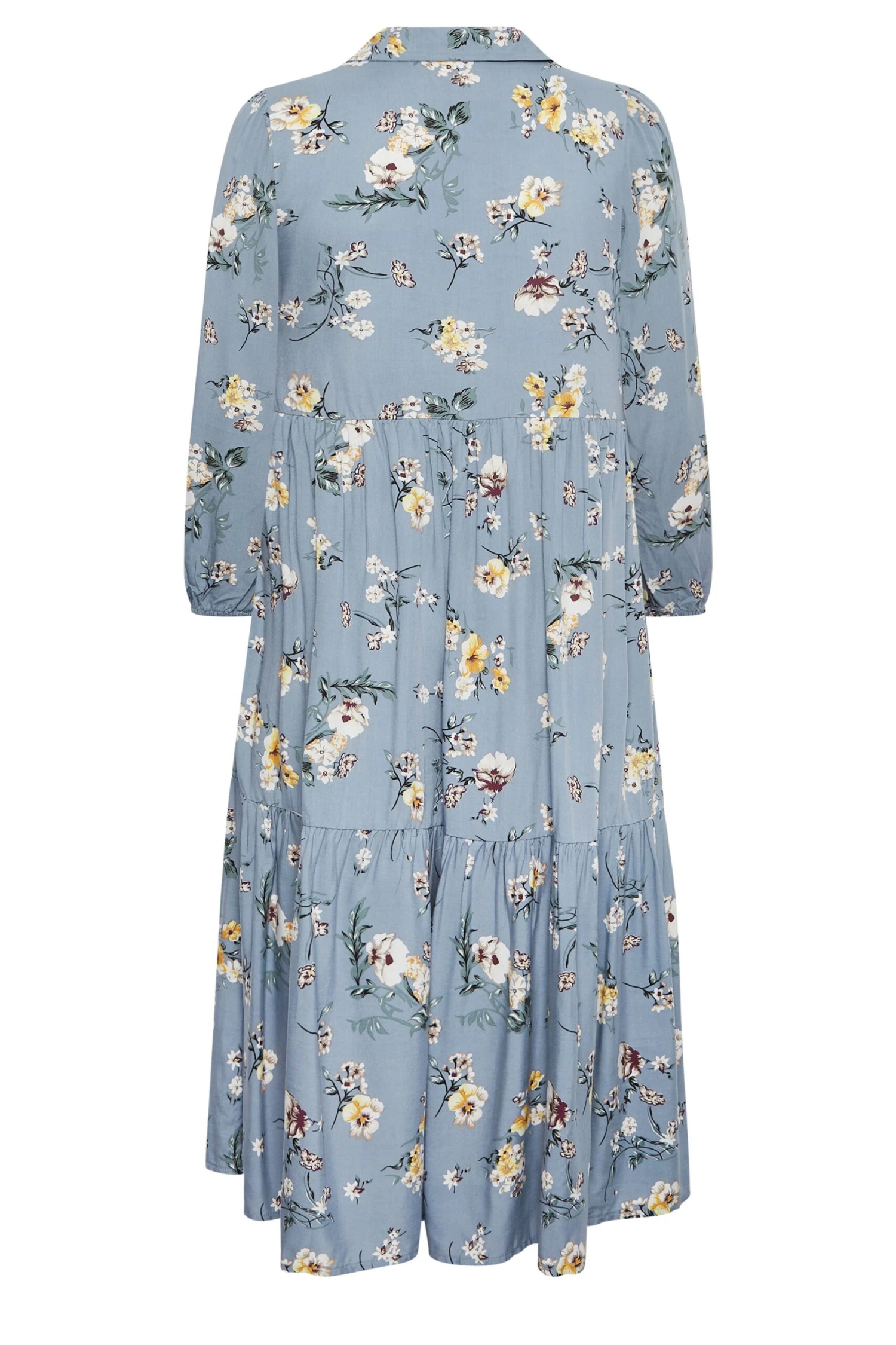 YOURS - Robe Bleue Imprimé Floral Jaune 9 YOURS - Robe Bleue Imprimé Floral Jaune – Image 7