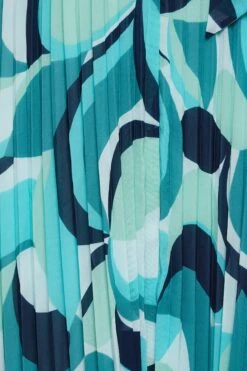 YOURS LONDON - Robe Bleue Maxi Imprimé Abstrait Plissée -GrandeTendance Boutique f94d9cc4 bced 47 162057 Z