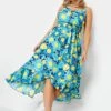 LIMITED COLLECTION - Robe Bleue & Jaune Floral Midaxi Volanté -GrandeTendance Boutique fa239694 28e2 4d 215496 B