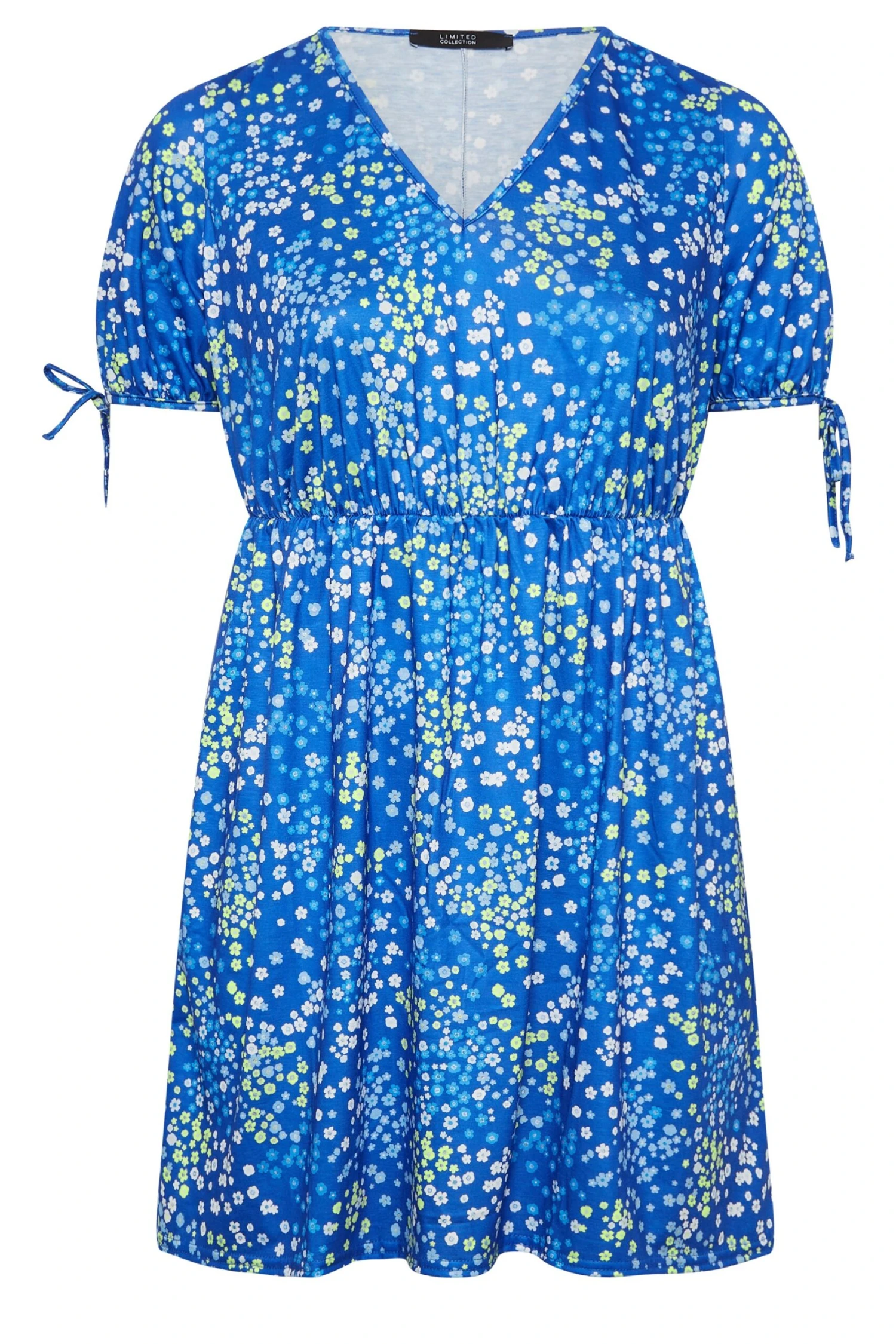 LIMITED COLLECTION - Robe Courte Bleue En Floral 10 LIMITED COLLECTION - Robe Courte Bleue En Floral – Image 8