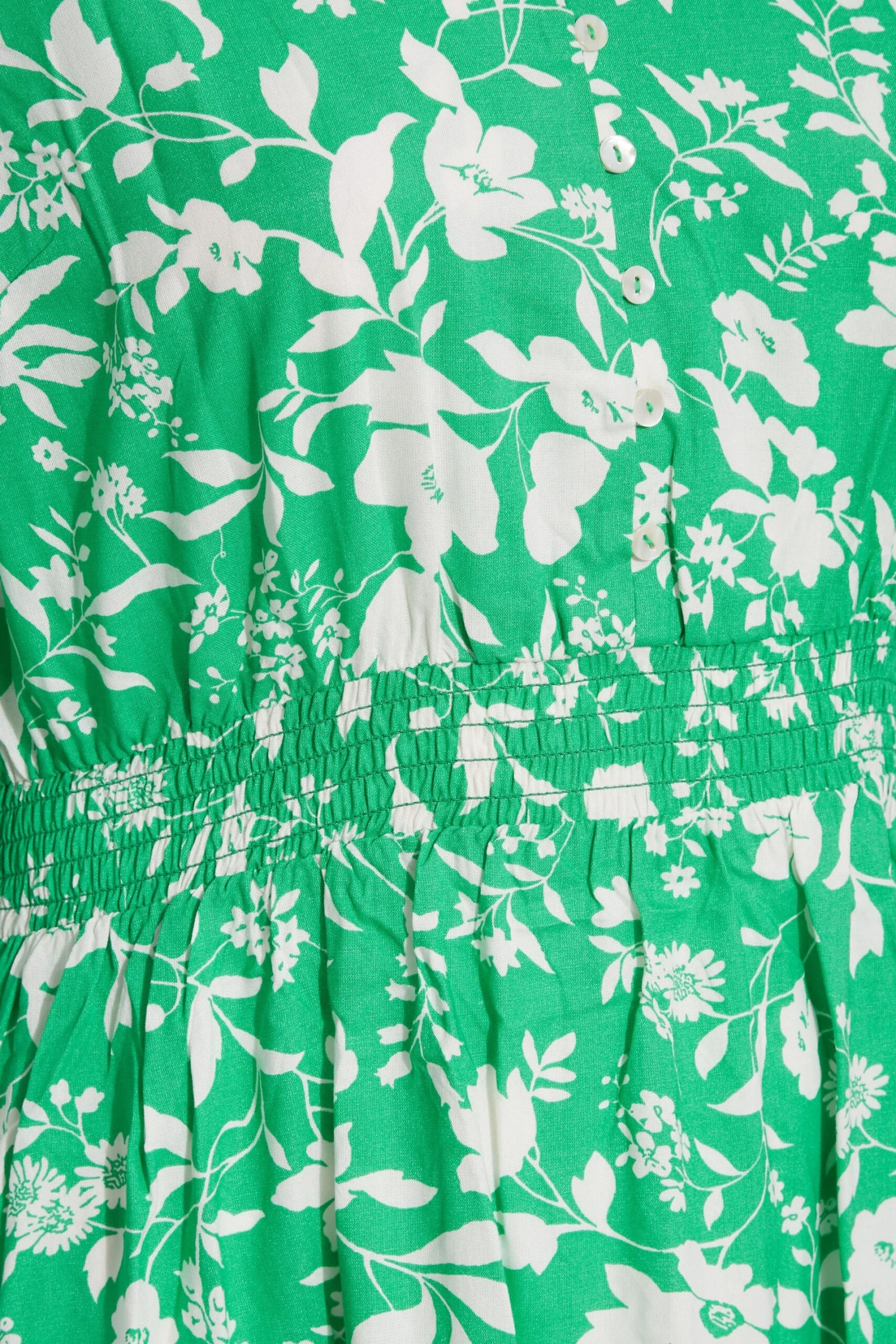 Robe Verte Floral Ourlet Plongeant Volanté 7 Robe Verte Floral Ourlet Plongeant Volanté – Image 5