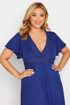 Robe Bleue Roi Midi Empiècement Crochet 12 Robe Bleue Roi Midi Empiècement Crochet -GrandeTendance Boutique fb856494 a53c 47 300846 D