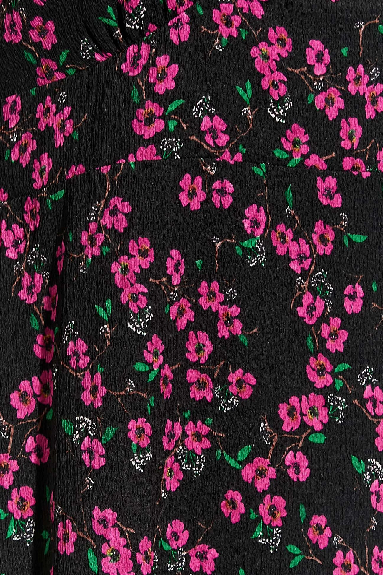 YOURS LONDON - Robe Noire & Rose Petites Fleurs Volanté 7 YOURS LONDON - Robe Noire & Rose Petites Fleurs Volanté – Image 5