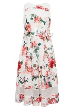 YOURS LONDON - Robe Blanche Floral Rose Patineuse Avec Ceinture 14 YOURS LONDON - Robe Blanche Floral Rose Patineuse Avec Ceinture -GrandeTendance Boutique fcc0332b 3da9 4e 162040 X