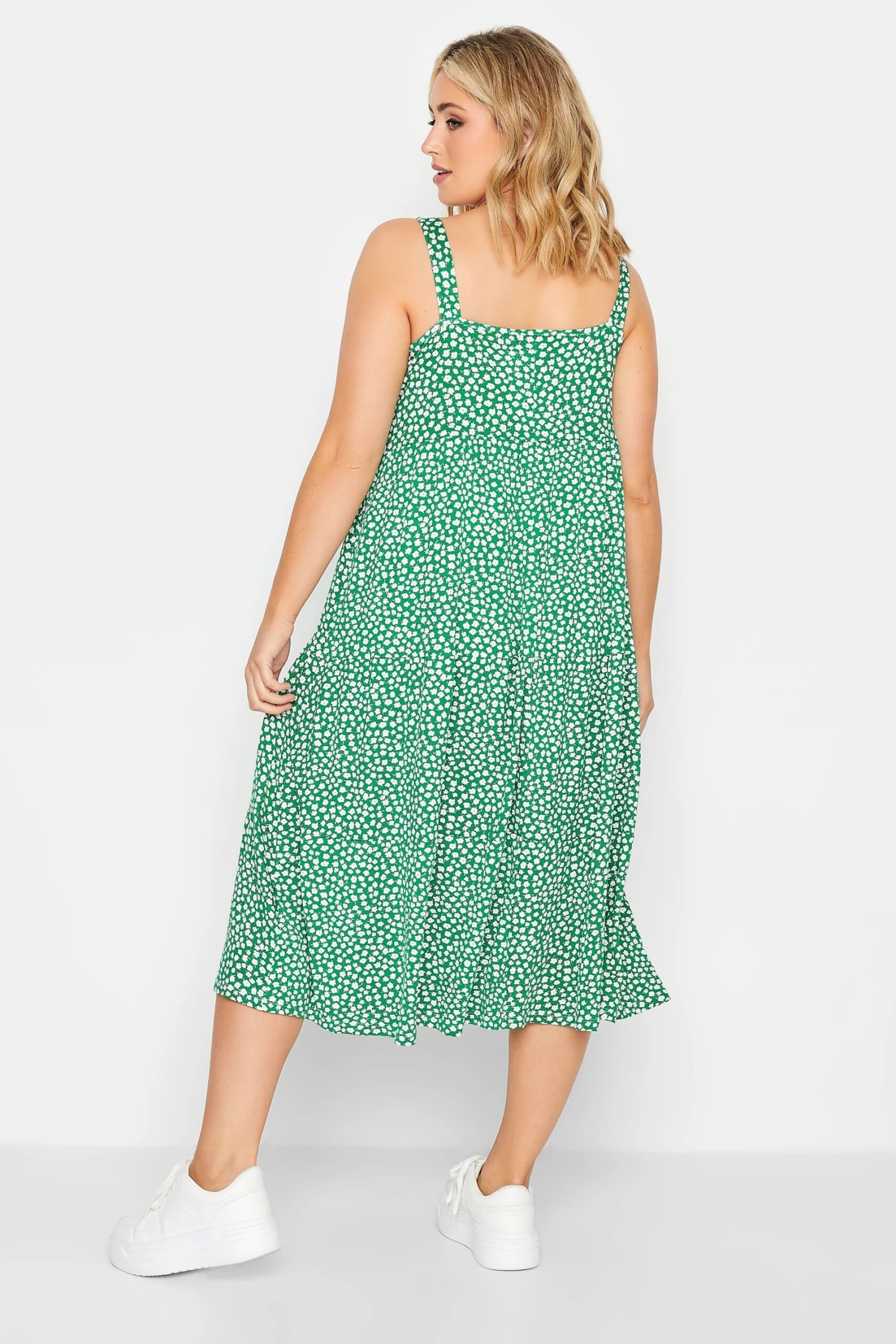 YOURS CURVE - Robe Verte Floral Midaxi En Jersey 5 YOURS CURVE - Robe Verte Floral Midaxi En Jersey – Image 3