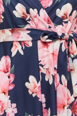 YOURS LONDON - Robe Bleue & Rose Floral Patineuse -GrandeTendance Boutique ff17011a 6b7c 49 162031 Z